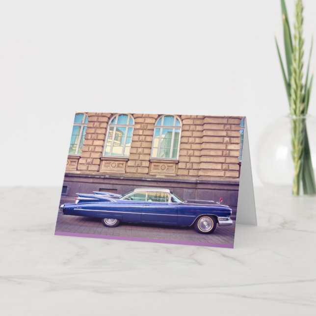VINTAGE CLASSIC CAR Birthday Greeting Cards (Front)