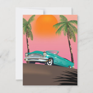 Vintage Classic Car In Paradise