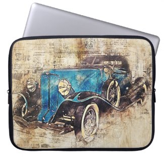 Vintage Classic Car Laptop Sleeve