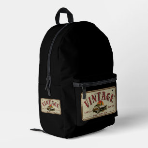 Vintage Classic Car Limited Edition Original Parts Printed Backpack