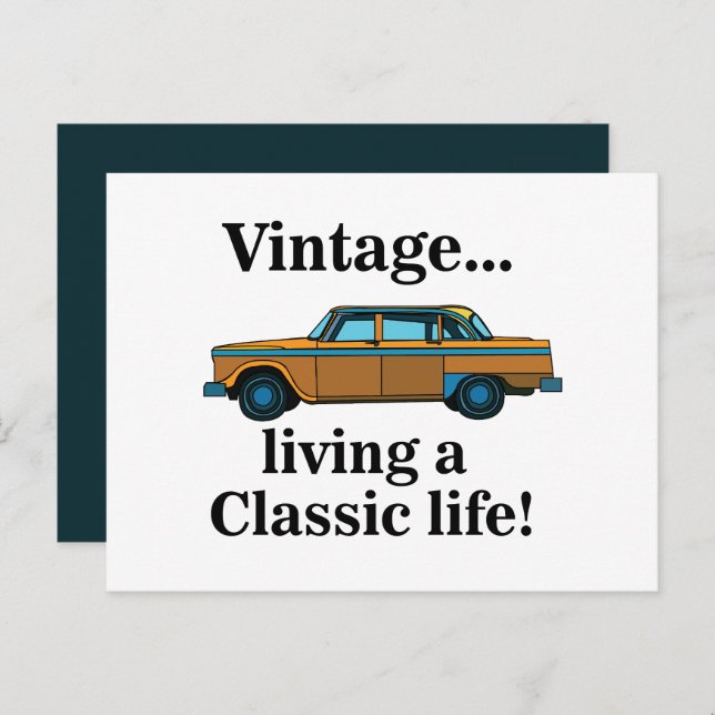 Vintage Classic Car  Postcard (Front/Back)