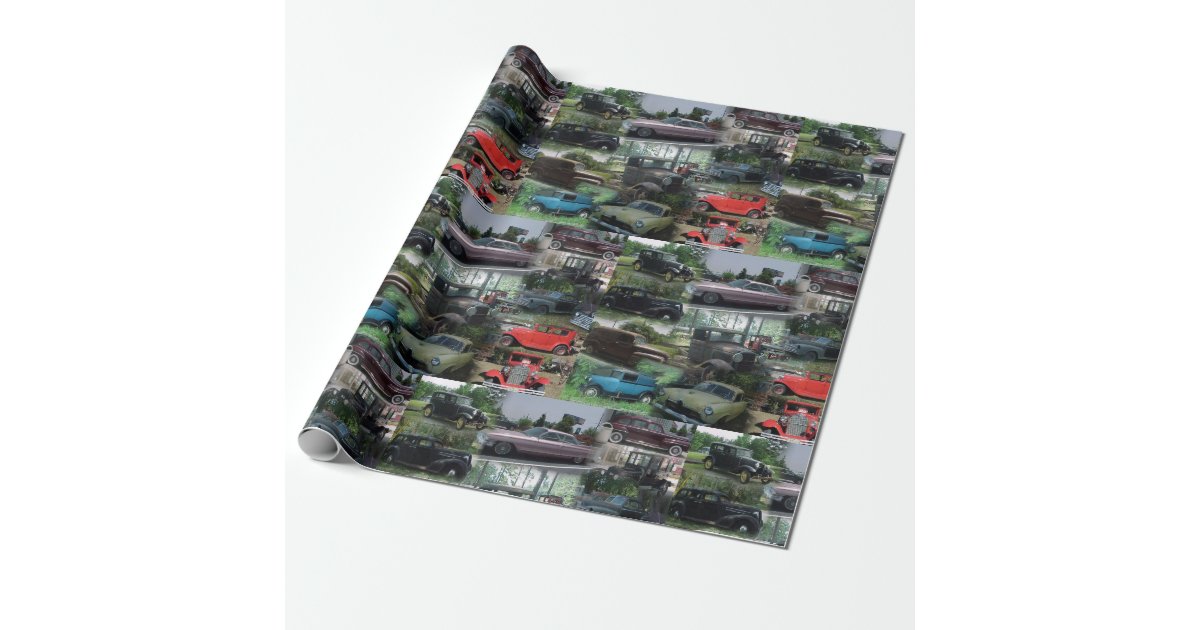 Vintage Classic Cars Wrapping Paper Zazzle