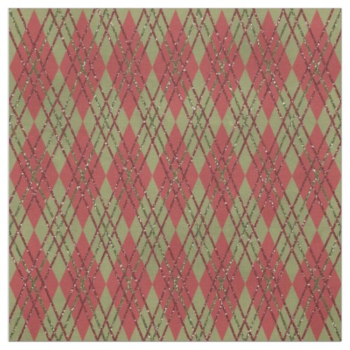 Vintage Classic Chic Argyle Plaid Tartan Pattern Fabric