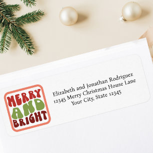 Vintage Classic Christmas Colors Festive Holiday Label