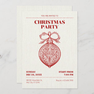 Vintage Classic Christmas ornament Invitation