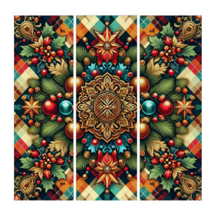 Vintage/Classic colorful Christmas Triptych