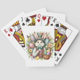 Vintage/Classic Cute Easter Bunny Poker Cards