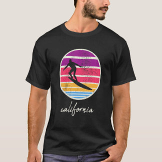 Vintage Classic Distressed California Surfing Surf T-Shirt
