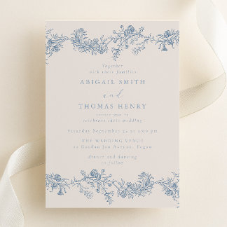 Vintage Classic Elegance Wedding Invitation