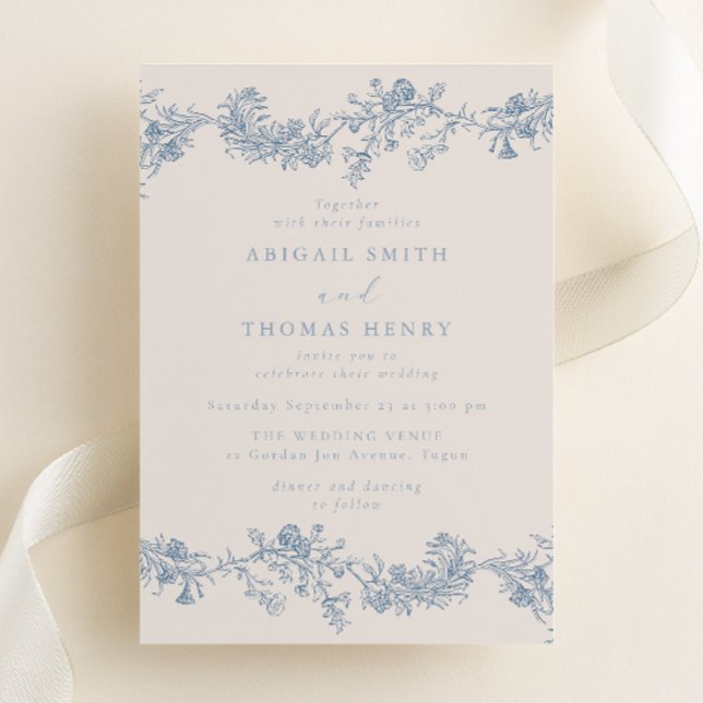 Vintage Classic Elegance Wedding Invitation (Creator Uploaded)