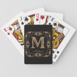 Vintage Classic Floral Personalized Monogram Name  Playing Cards at Zazzle