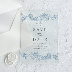 Vintage Classic Floral Wedding Save The Date