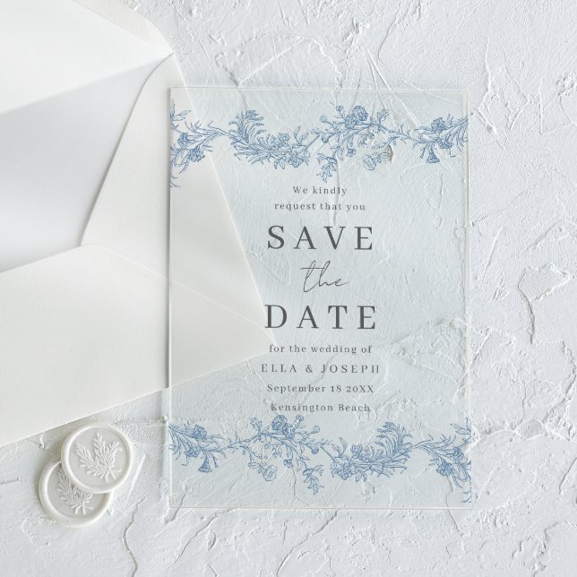 Vintage Classic Floral Wedding Save The Date (Creator Uploaded)