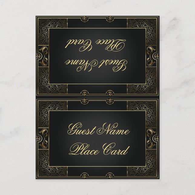 Vintage Classic Gatsby Style Place Card (Front)