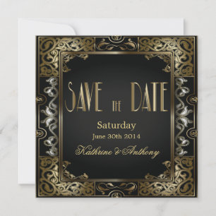 Vintage Classic Gatsby Style Save the Date