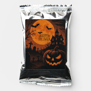 Vintage, classic Happy Halloween pumpkin Coffee Drink Mix