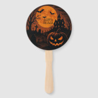 Vintage, classic Happy Halloween pumpkin