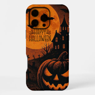 Vintage, classic Happy Halloween pumpkin iPhone 16 Pro Max Case