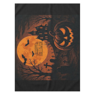 Vintage, classic Happy Halloween pumpkin Tablecloth