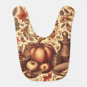 Vintage/Classic Happy Thanksgiving Baby Bib