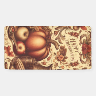 Vintage/Classic Happy Thanksgiving Banner