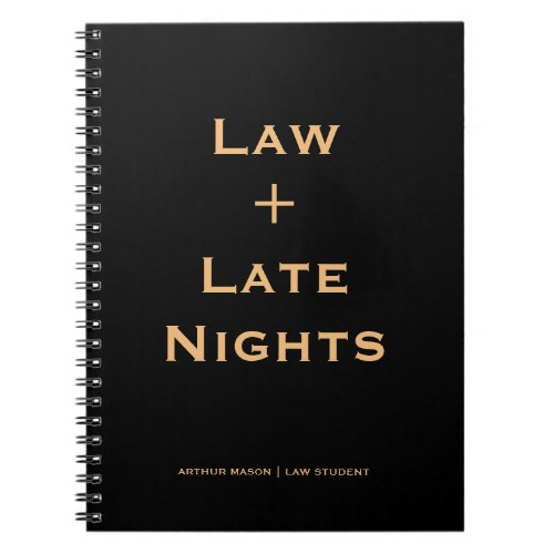 Vintage Classic Journal Black Law Student Notebook