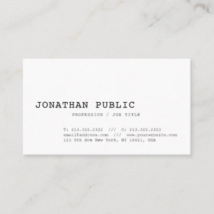 Vintage Classic Look Design Sleek Chic Trendy Business Card