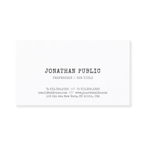 Vintage Classic Look Elite Design Plain Trendy Business Card