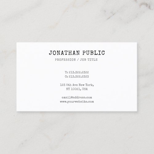 Vintage Classic Look Professional Elegant Template Business Card