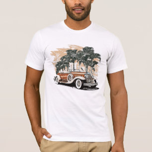 Vintage Classic Luxury Roadster Palm Trees T-Shirt