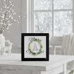 Vintage Classic Merry Christmas Gift Box<br><div class="desc">An enchanting watercolor wreath, evoking the timeless charm of the holiday season. Within its delicate and hand-painted leaves, berries, and ornaments, a majestic Christmas tree takes center stage, adorned with glistening baubles and adorned with the softest snow. At the heart of this artistic masterpiece, the words 'Merry Christmas' are elegantly...</div>