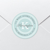 Vintage Classic Monogram | Round Address Label