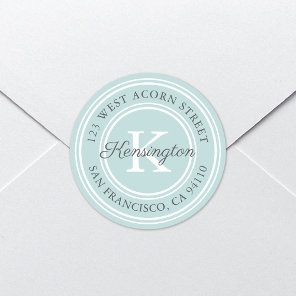 Vintage Classic Monogram | Round Address Label