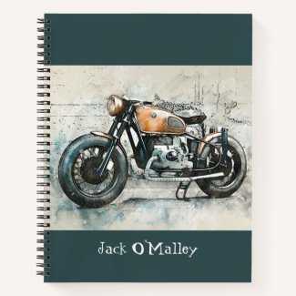 Vintage Classic Motorcycle Notebook