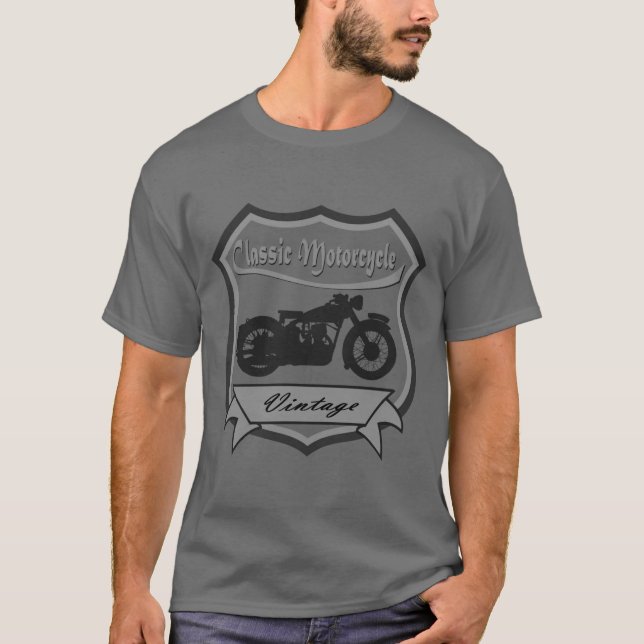 Vintage Classic Motorcycle T-Shirt (Front)