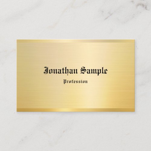 Vintage Classic Old English Text Gold Template Business Card