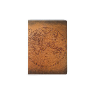 Vintage Classic Old World Travel Map Passport Holder