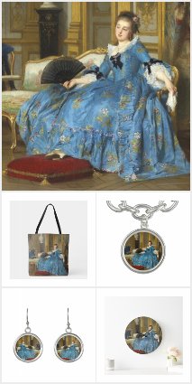 Vintage Classic Painting of Sassy Girl with Fan