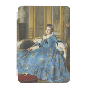Vintage Classic Painting of Sassy Girl with Fan iPad Mini Cover