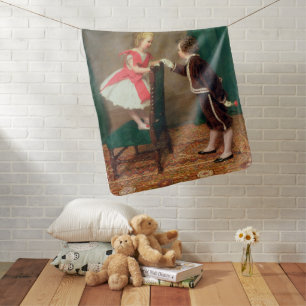 Vintage Classic Painting of Victorian Children Baby Blanket