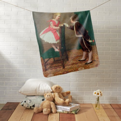 Vintage Classic Painting of Victorian Children Baby Blanket