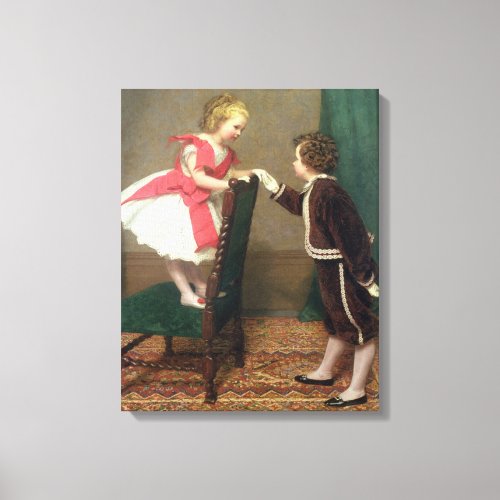 Vintage Classic Painting of Victorian Children Canvas Print