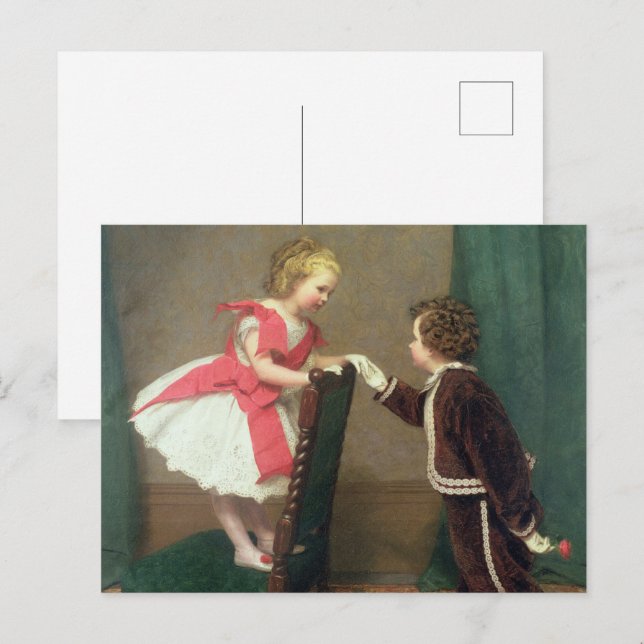 Vintage Classic Painting of Victorian Children Postcard (Front/Back)