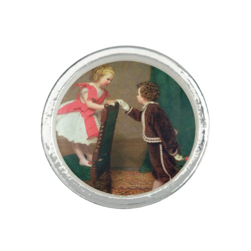 Vintage Classic Painting of Victorian Children Ring