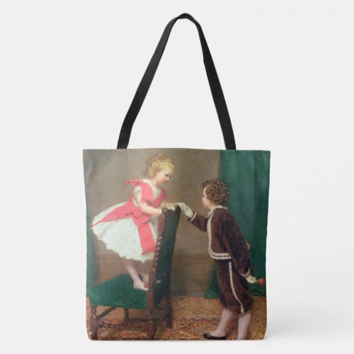 Vintage Classic Painting of Victorian Children Tote Bag