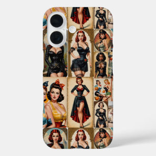 Vintage Classic Pin-up Girls Collection Design iPhone 16 Case