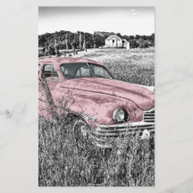Vintage Classic Pink Car