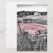 Vintage Classic Pink Car (Front/Back)