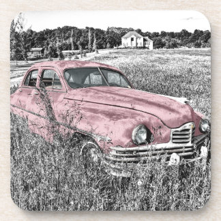 Vintage Classic Pink Car Coaster
