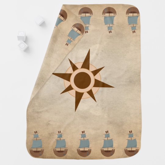 Vintage Clic Pirate Ship Comp Nursery Decor Stroller Blanket Vintage Clic Pirate Ship Comp Nursery Decor Stroller Blanket